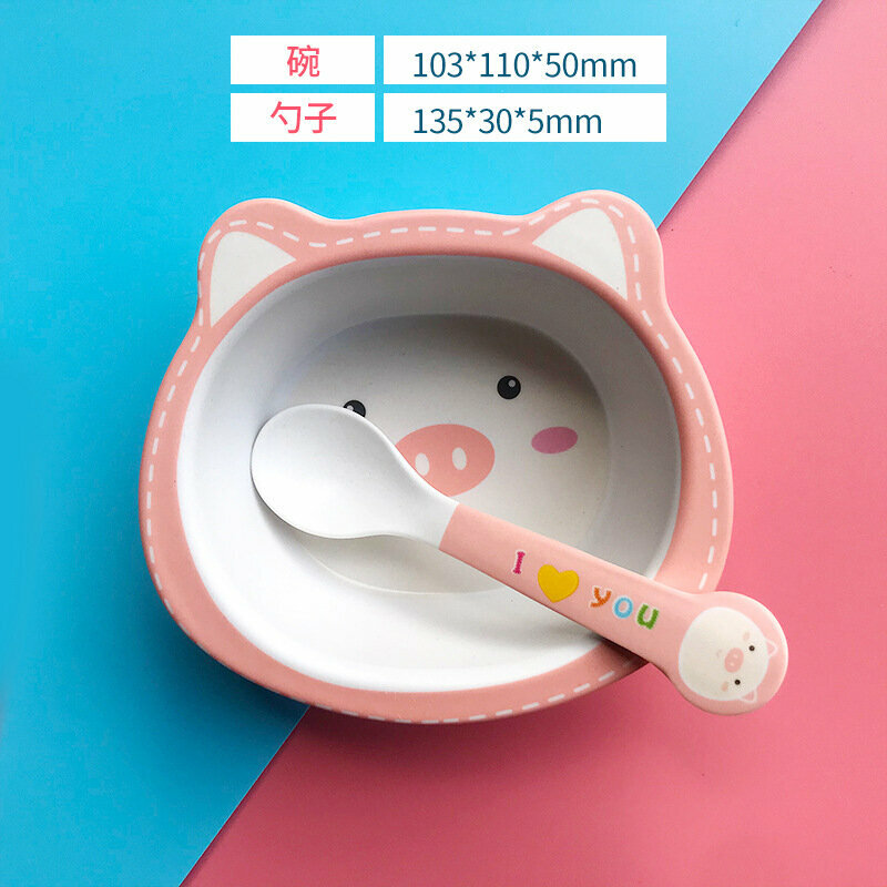 熱推寶寶餐碗套裝(031小豬碗勺)