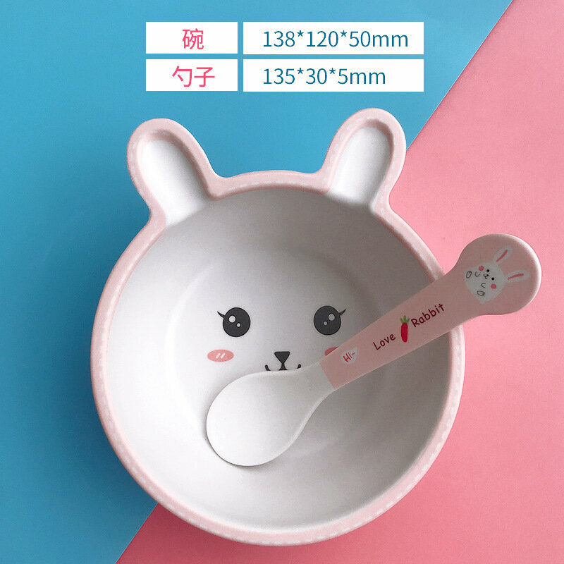爆款寶寶餐碗套裝(052兔子碗勺)