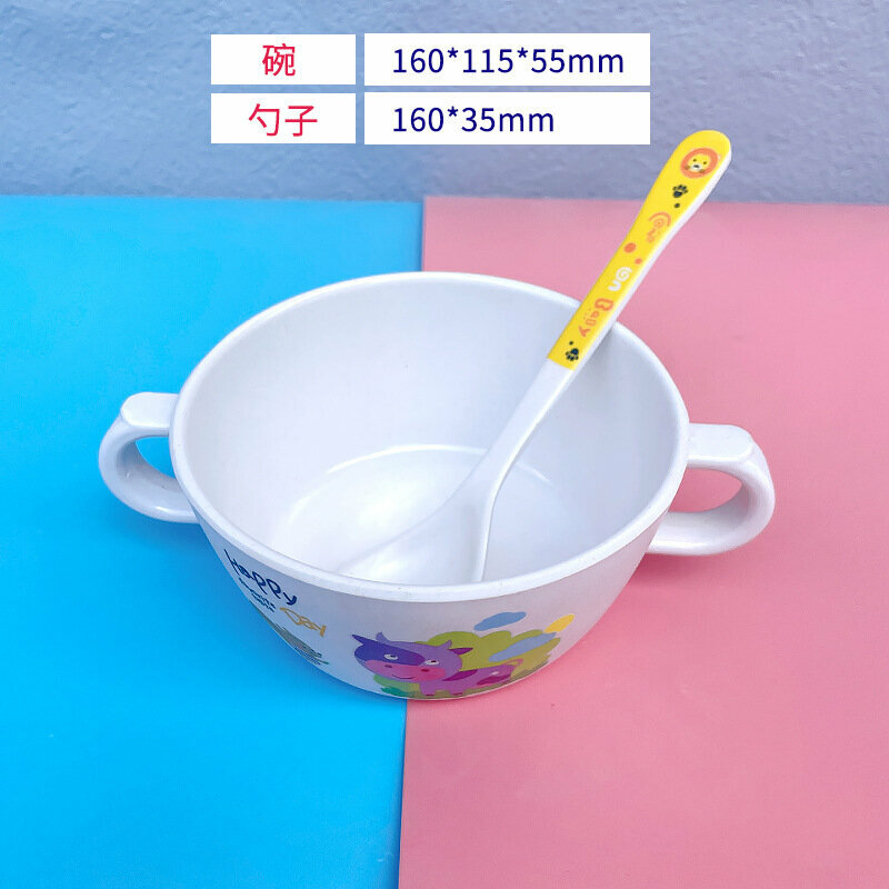 爆款寶寶餐碗套裝(D1809奶牛碗+勺)