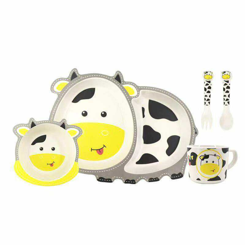 Popular baby meal bowl set (041 cow)