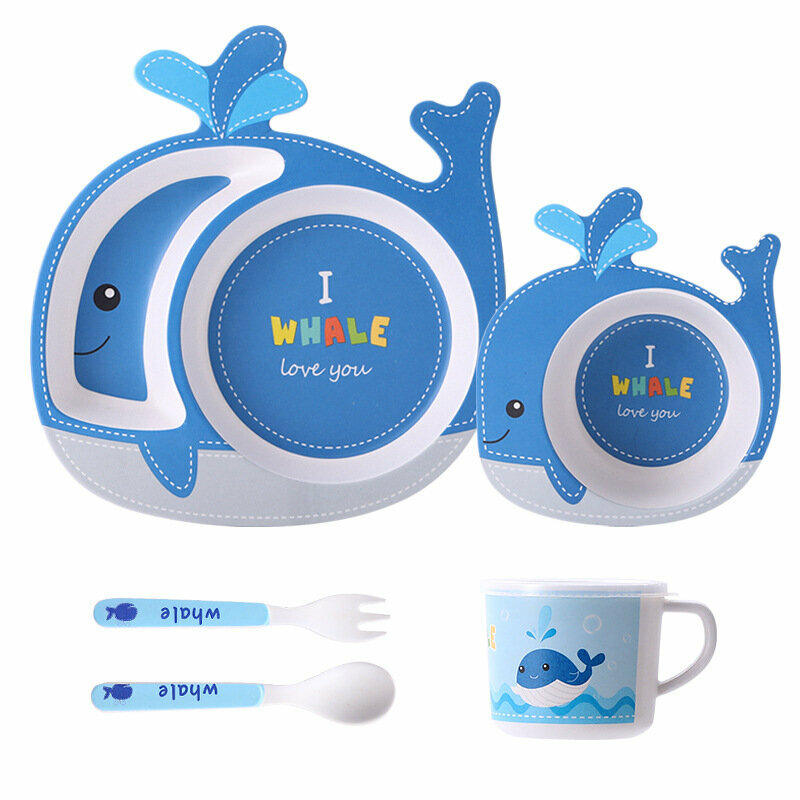 Popular baby meal bowl set (035 whale)