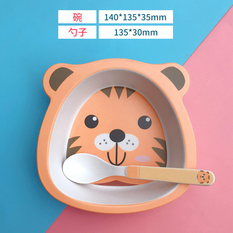 爆款寶寶餐碗套裝(015老虎碗勺)
