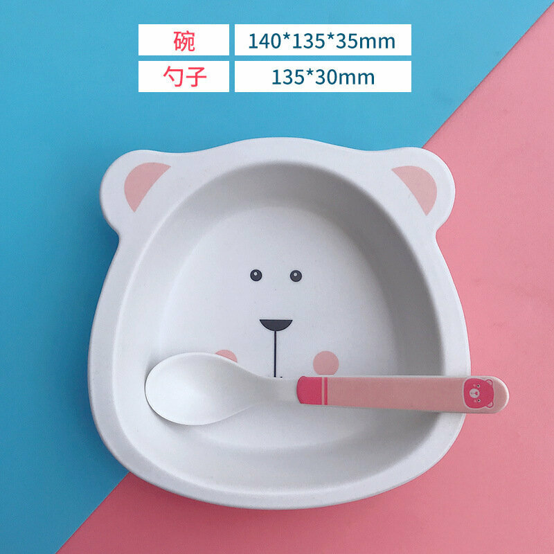 爆款寶寶餐碗套裝(015白熊碗勺)