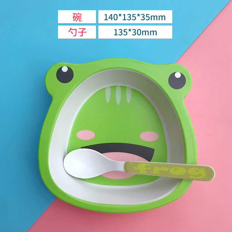 爆款寶寶餐碗套裝(015青蛙碗勺)