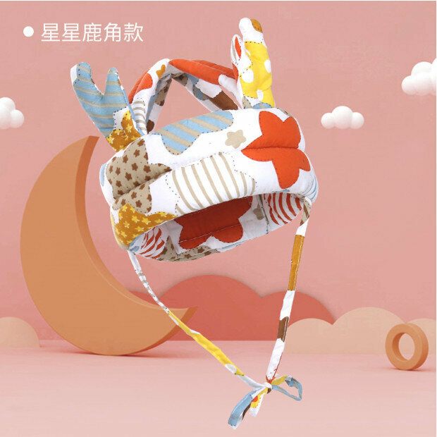爆款嬰兒防摔護頭帽（星星鹿角款）（尺寸： 70*10*2.5CM）