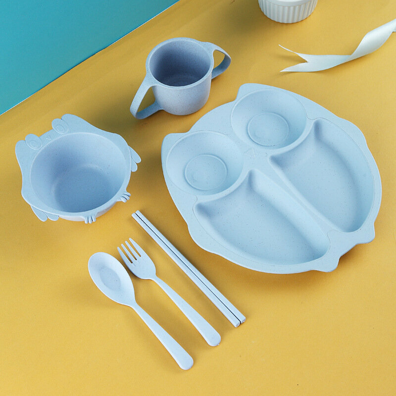爆款寶寶餐碗套裝(北歐藍)