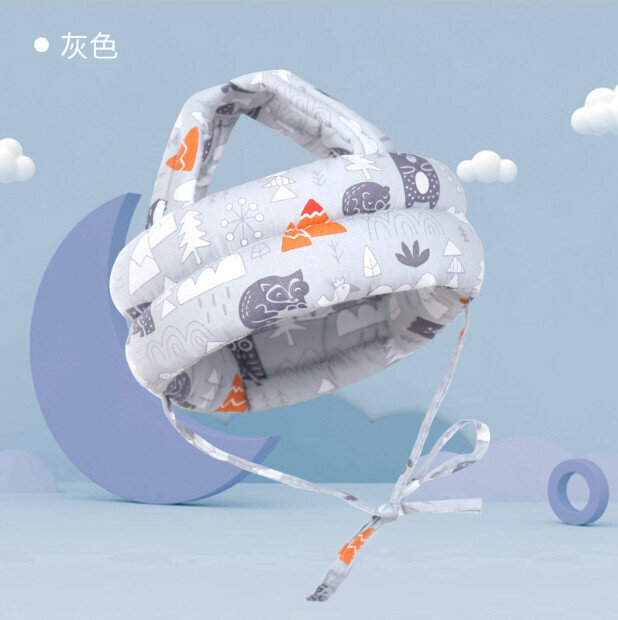 新款嬰兒防摔護頭帽（灰色森林普通款升級版）（尺寸： 70*10*2.5CM）
