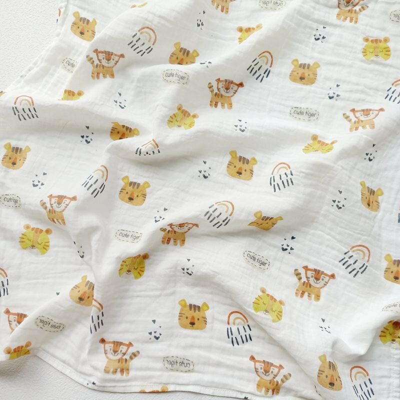 New baby pure cotton gauze wrap (light gray H Xiaohu spun gauze 110x110cm)