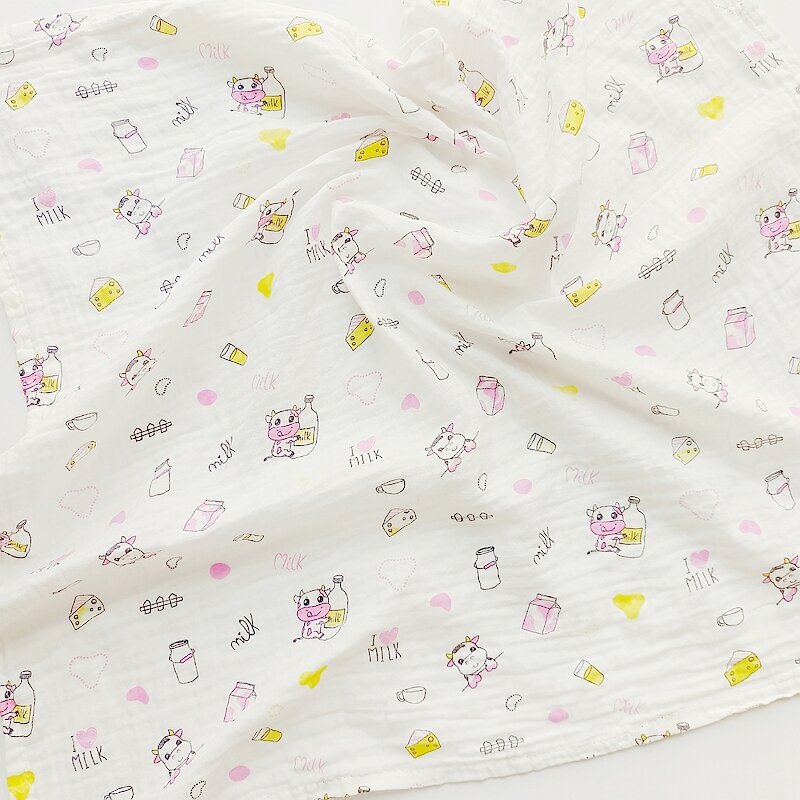 New baby pure cotton gauze wrap (cyan FF cow spun gauze 110x110cm)
