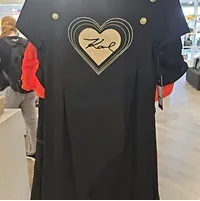 [S] KARL LAGERFELD KARL HEART DRESS,BLACK, L4ED7498-BLK (SKL1099)