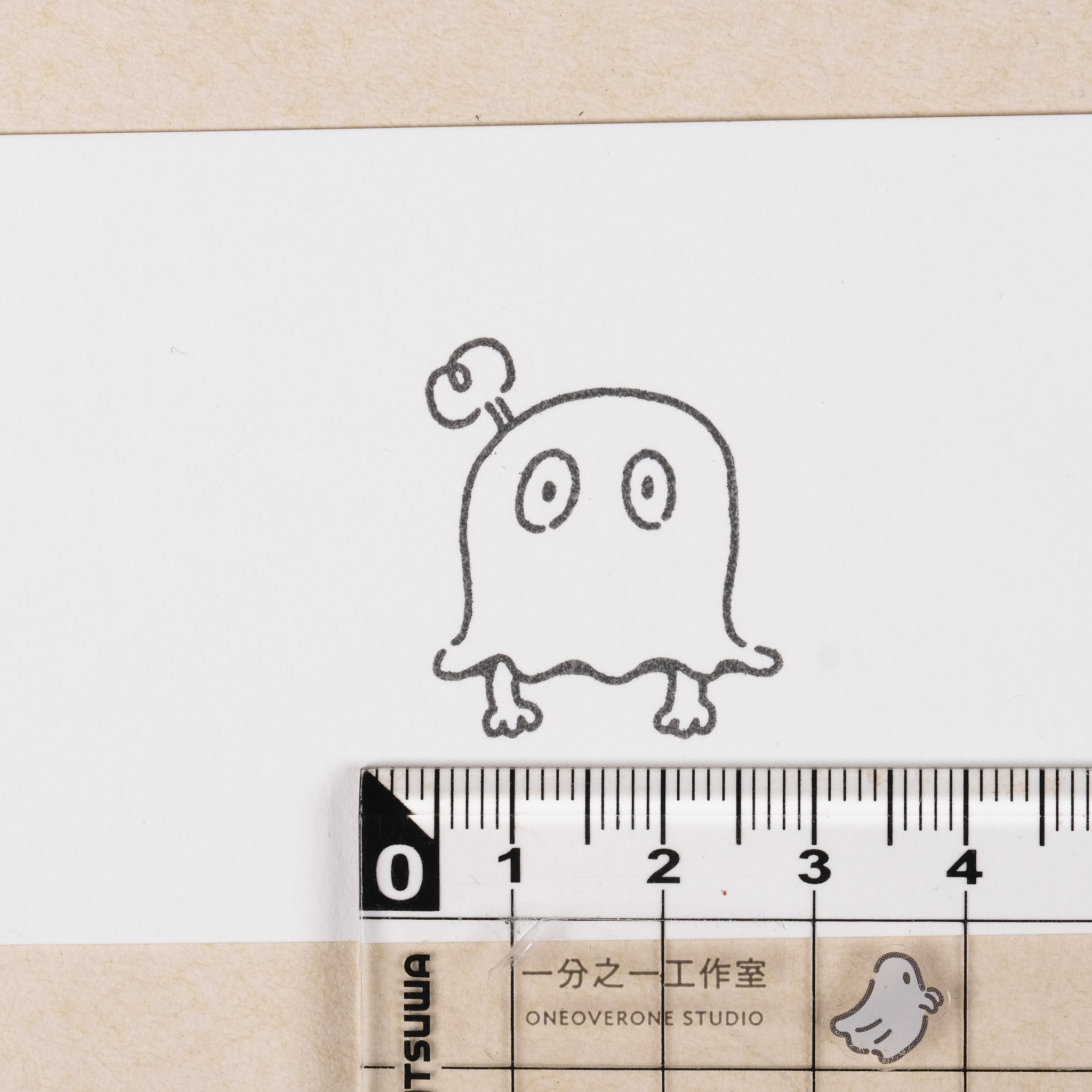 有眼白的 不明物體 膠版印章｜一分之一工作室 台灣