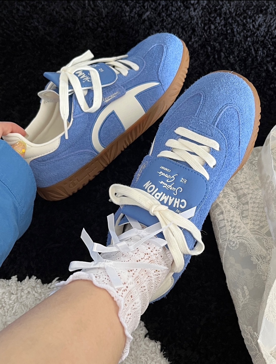 champion essentials champ t-traine 復古 克萊茵藍 德訓鞋