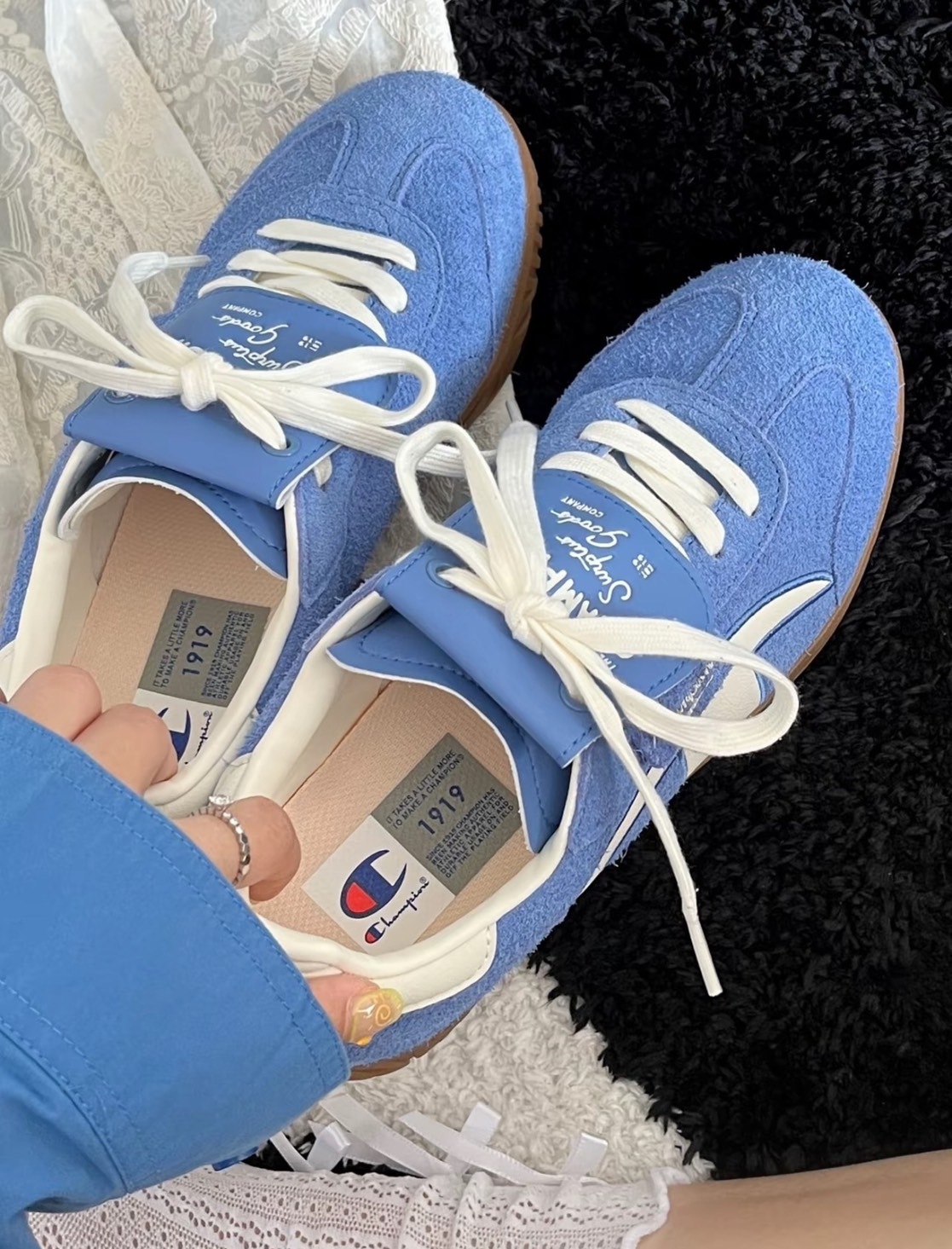 champion essentials champ t-traine 復古 克萊茵藍 德訓鞋