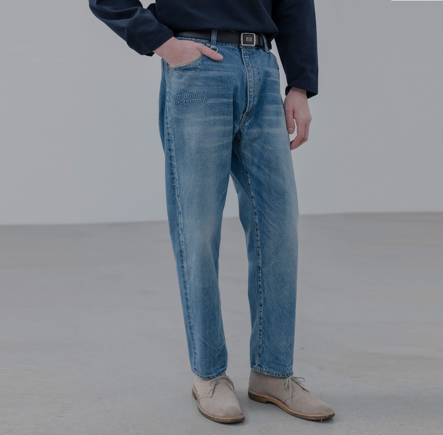 SOPH Uniform Experiment NDIGO DAMAGED DENIM PANTS - PRE ORDER ITEM (預訂中)