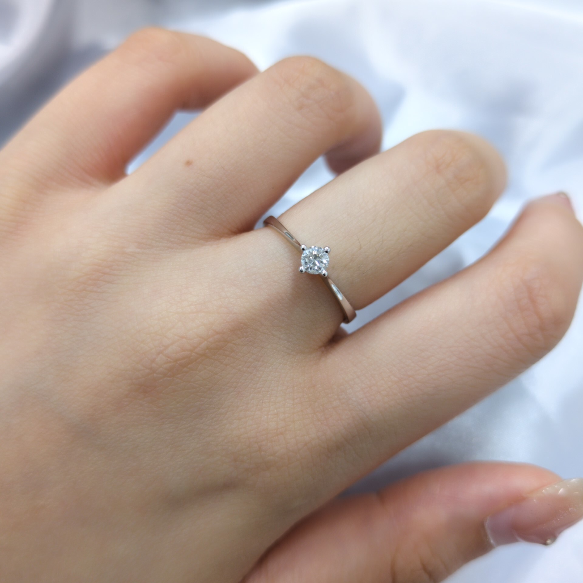 18K White Gold 0.25ct Diamond Ring