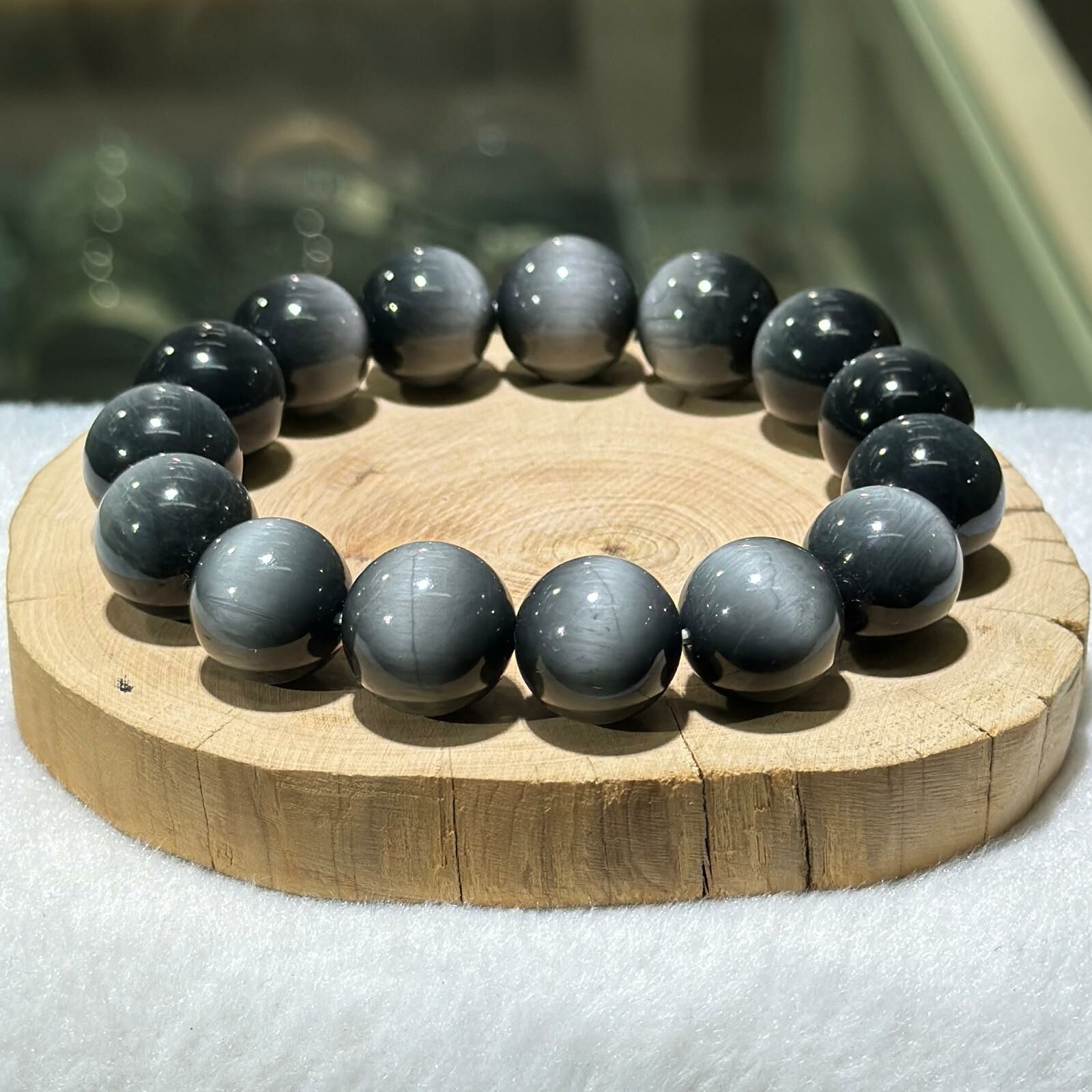 大m 高品💫鷹眼石手串 15.5 mm +/-