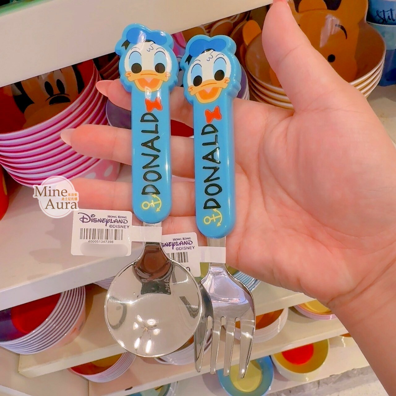 唐老鴨 Donald 兒童 餐具 造型碗/叉子/湯匙 -香港迪士尼樂園