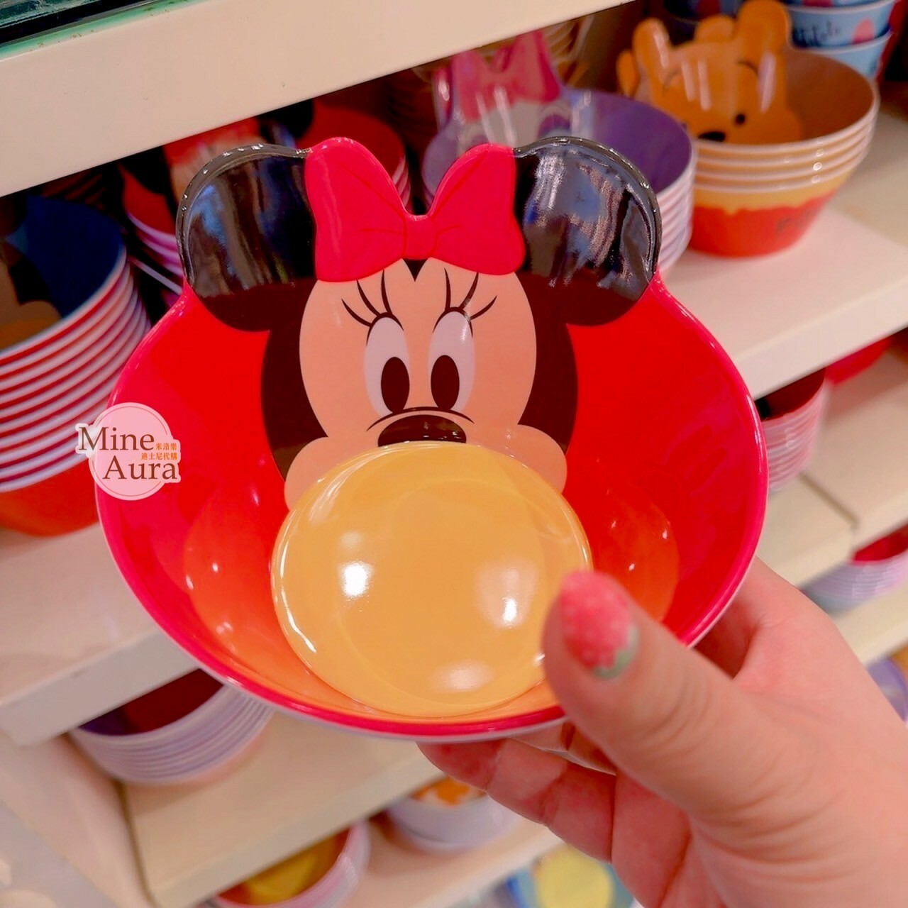 米妮 Minnie 兒童 餐具 造型碗/叉子/湯匙 -香港迪士尼樂園