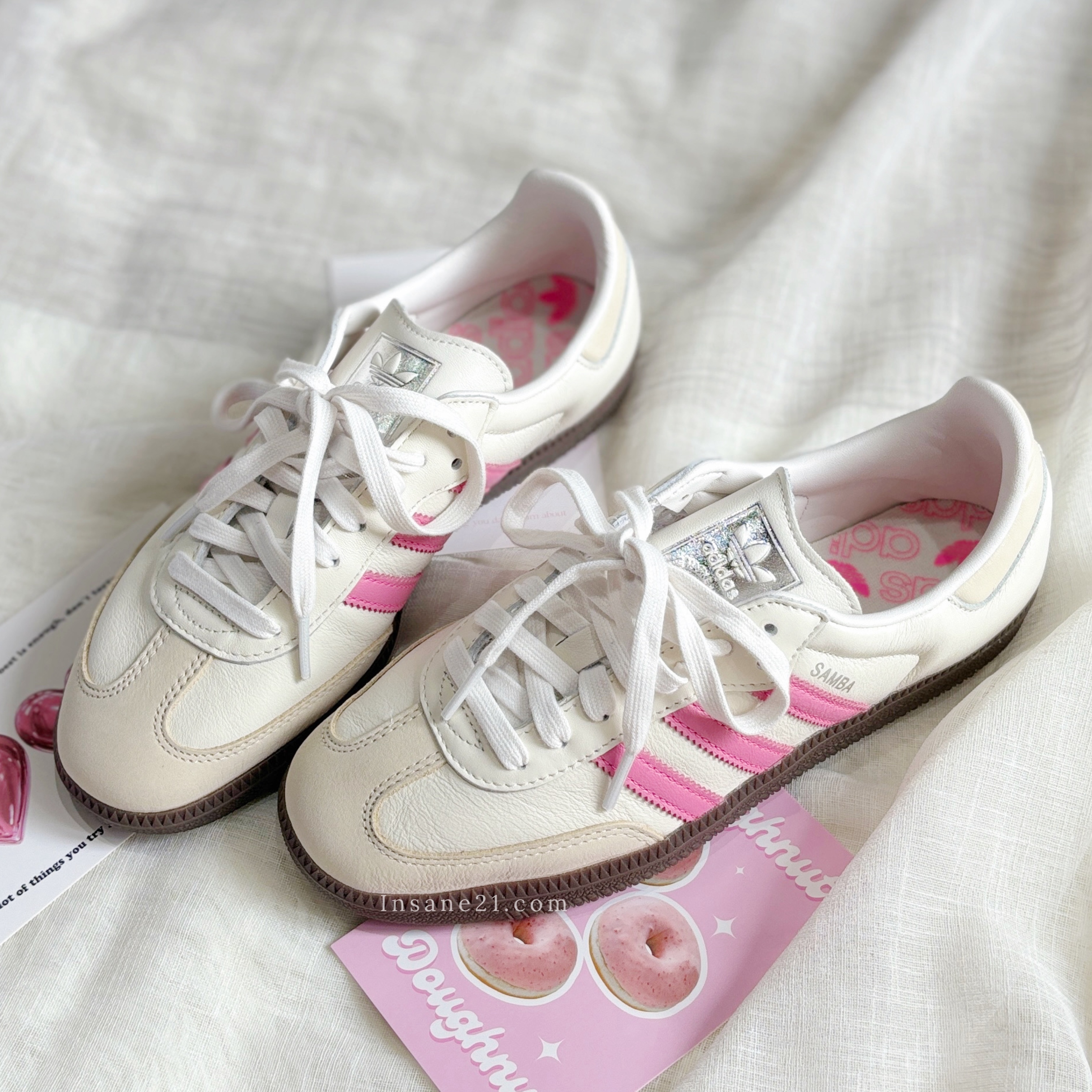 ADIDAS SAMBA OG 莫蘭迪粉 銀標 膠底 休閒鞋 德訓鞋 女鞋 IG1962