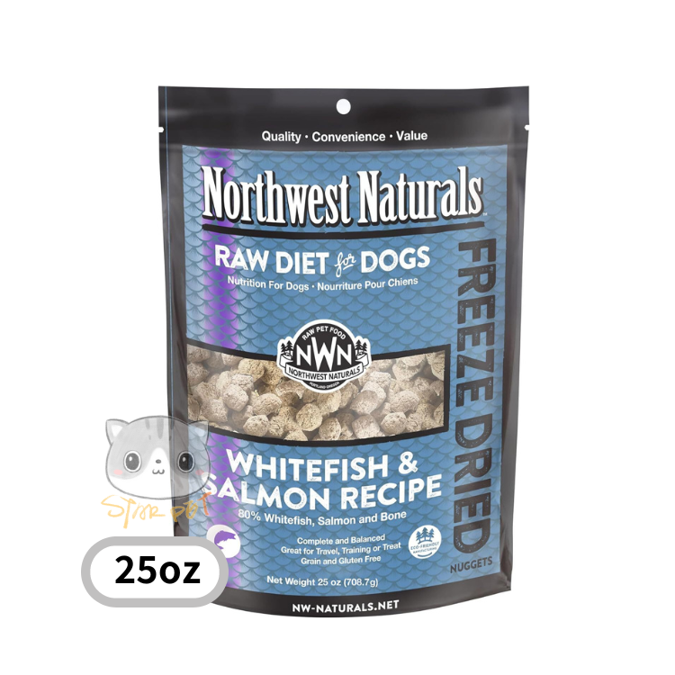 NWN-Northwest Naturals - Freeze Dried Diets for Dogs Whitefish & Salmon Recipe 708.7g (25oz)