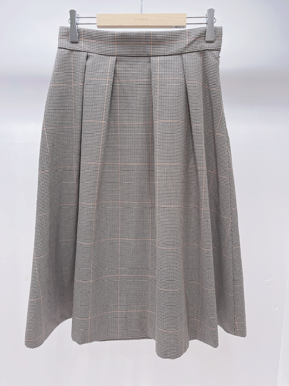 千鳥格A字裙