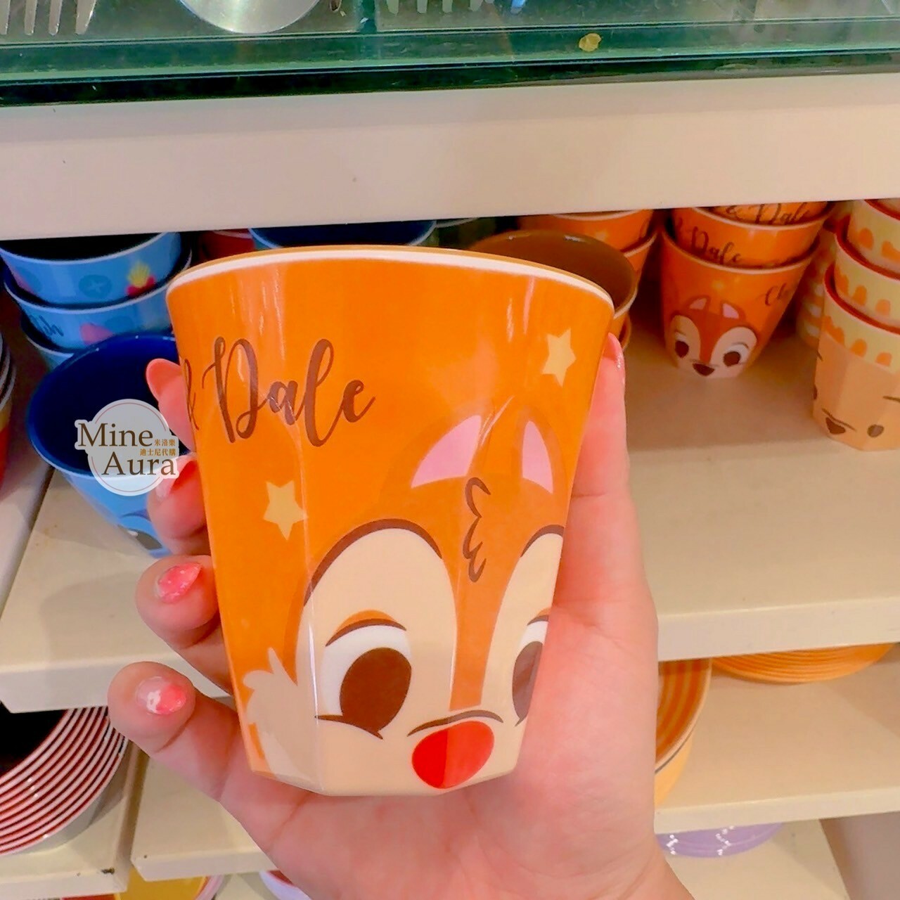 奇奇蒂蒂 Chip 'n Dale 大頭 圖案 水杯 -香港迪士尼樂園