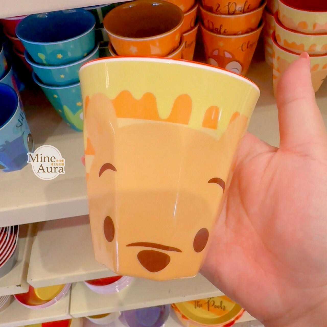 小熊維尼 Winnie the Pooh 大頭 圖案 水杯 -香港迪士尼樂園