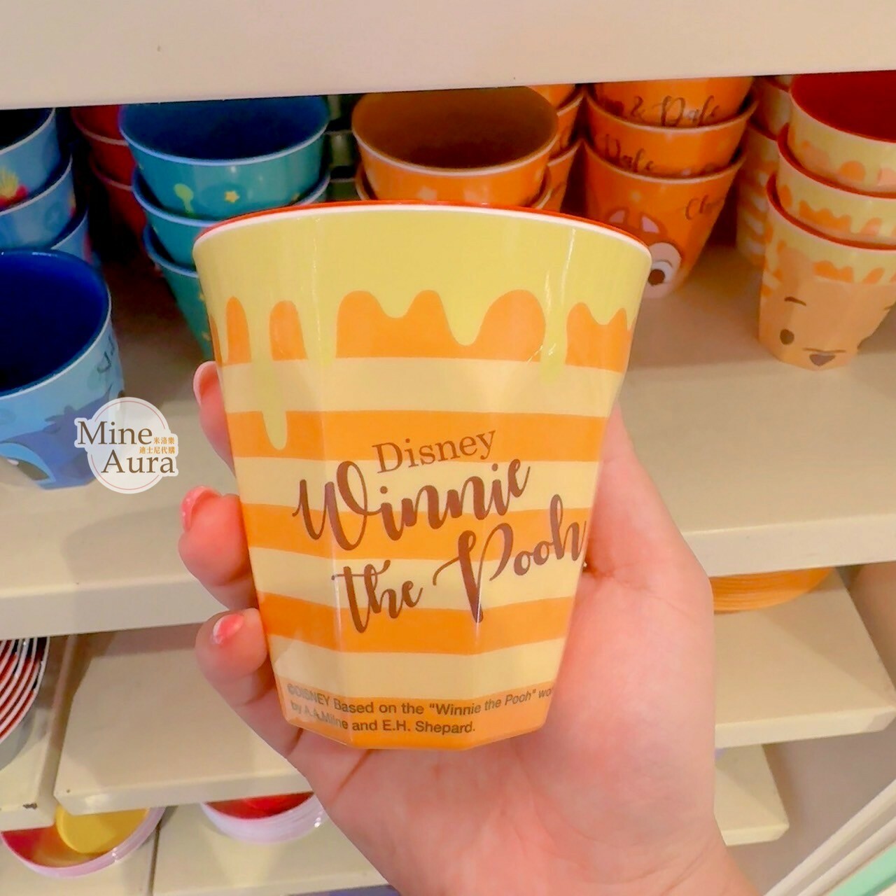 小熊維尼 Winnie the Pooh 大頭 圖案 水杯 -香港迪士尼樂園
