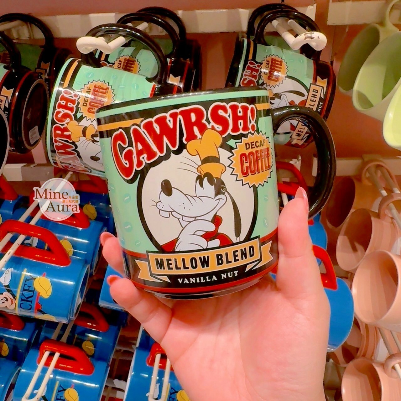 復古漫畫風 高飛狗 Goofy 圖案 陶瓷馬克杯 水杯 -香港迪士尼樂園