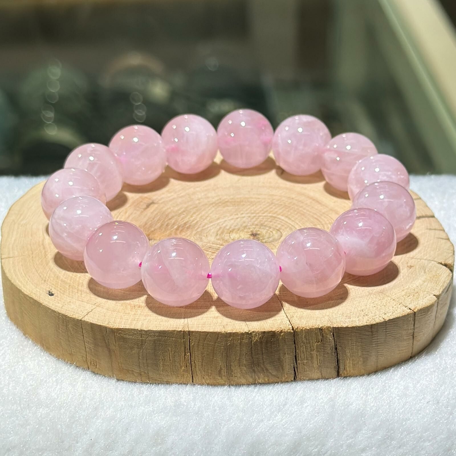 大m💫櫻花粉水晶手串