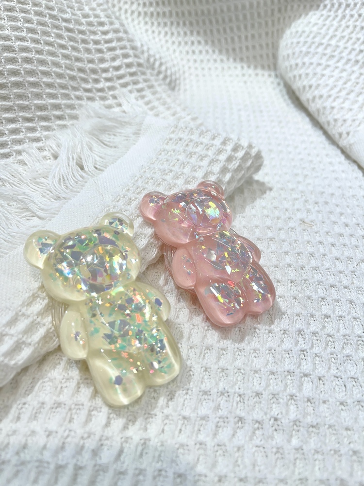 『黃』亮片熊熊手機支架