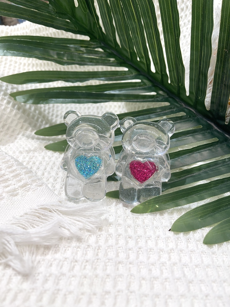 愛心亮粉熊熊手機支架