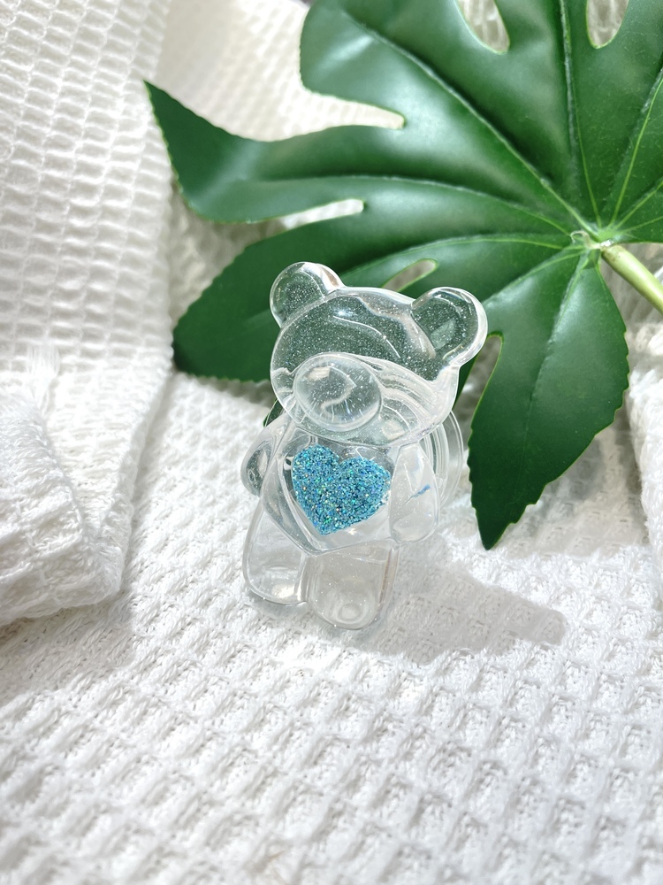 愛心亮粉熊熊手機支架