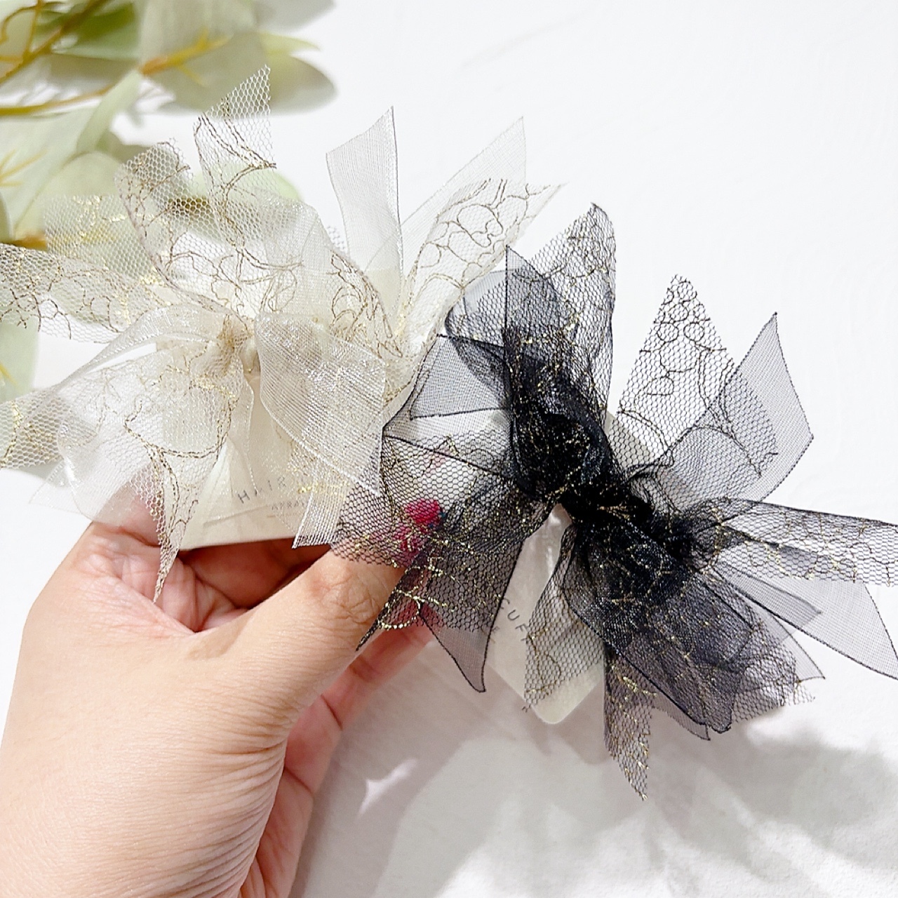 網紗金線髮圈插