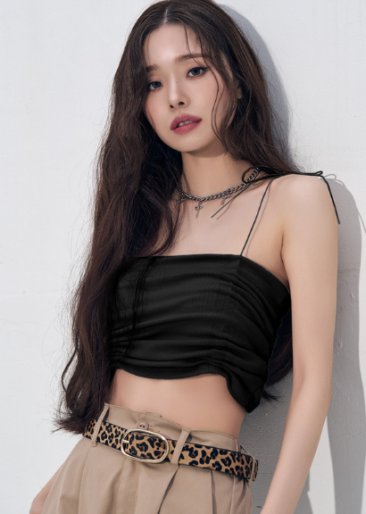 連Pad聚攏短吊帶背心