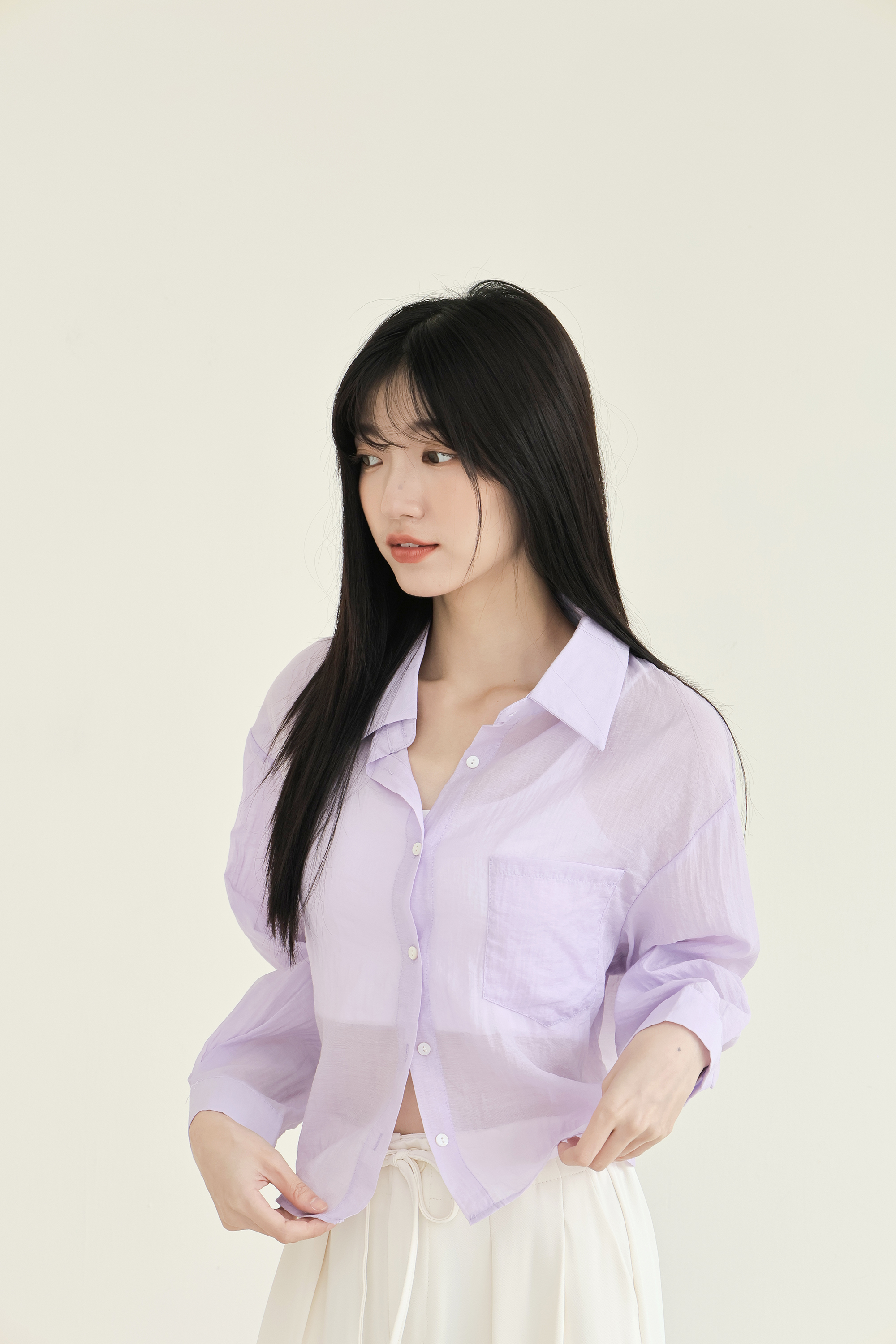 SALE800 OH!HER後綁帶輕薄襯衫