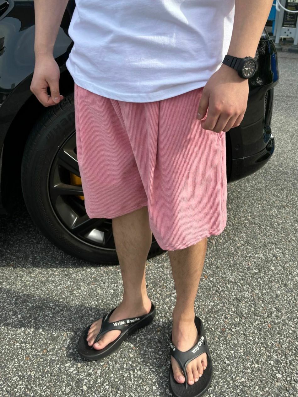 薄燈心絨短褲 P2910