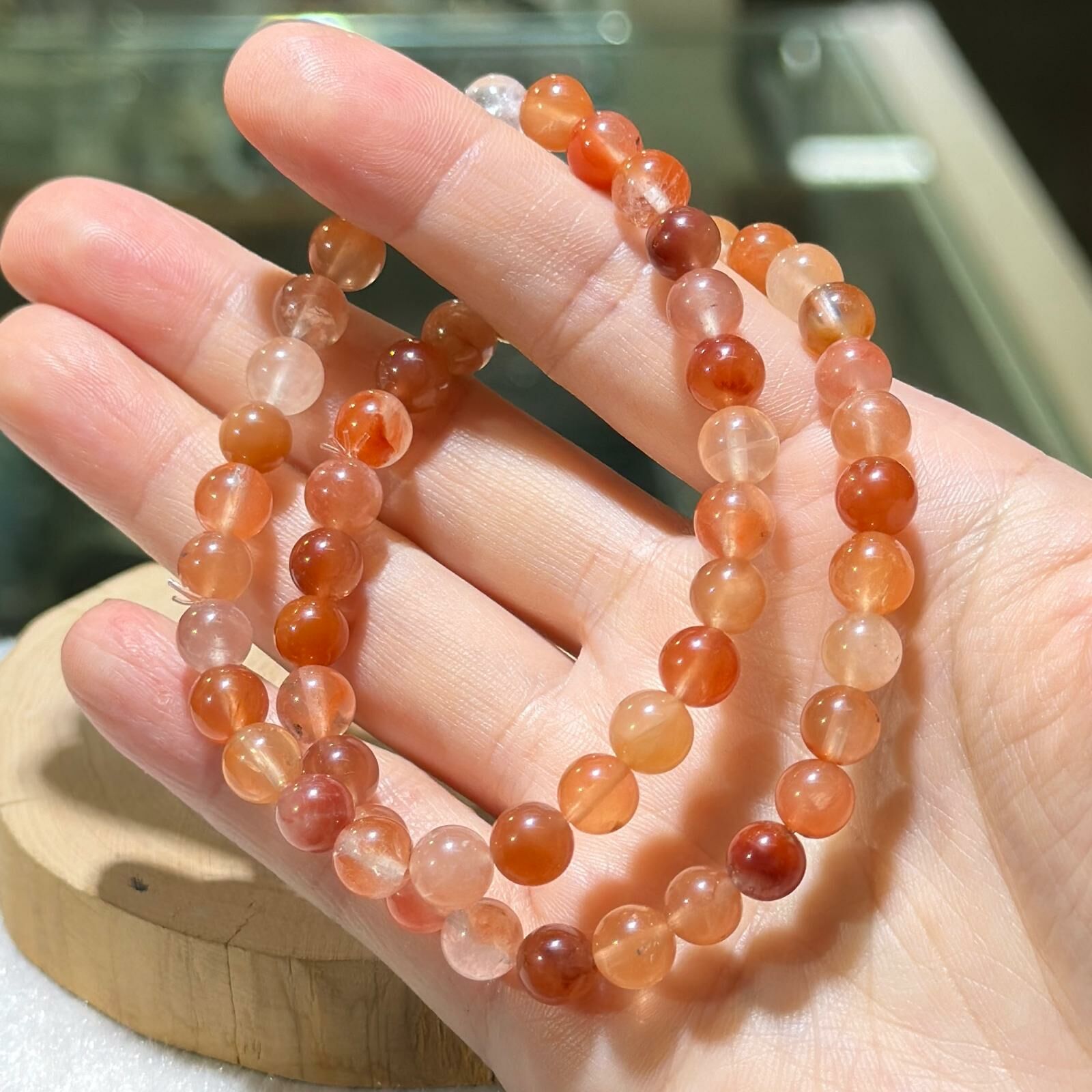 紅兔毛手串 6.5 mm +/-