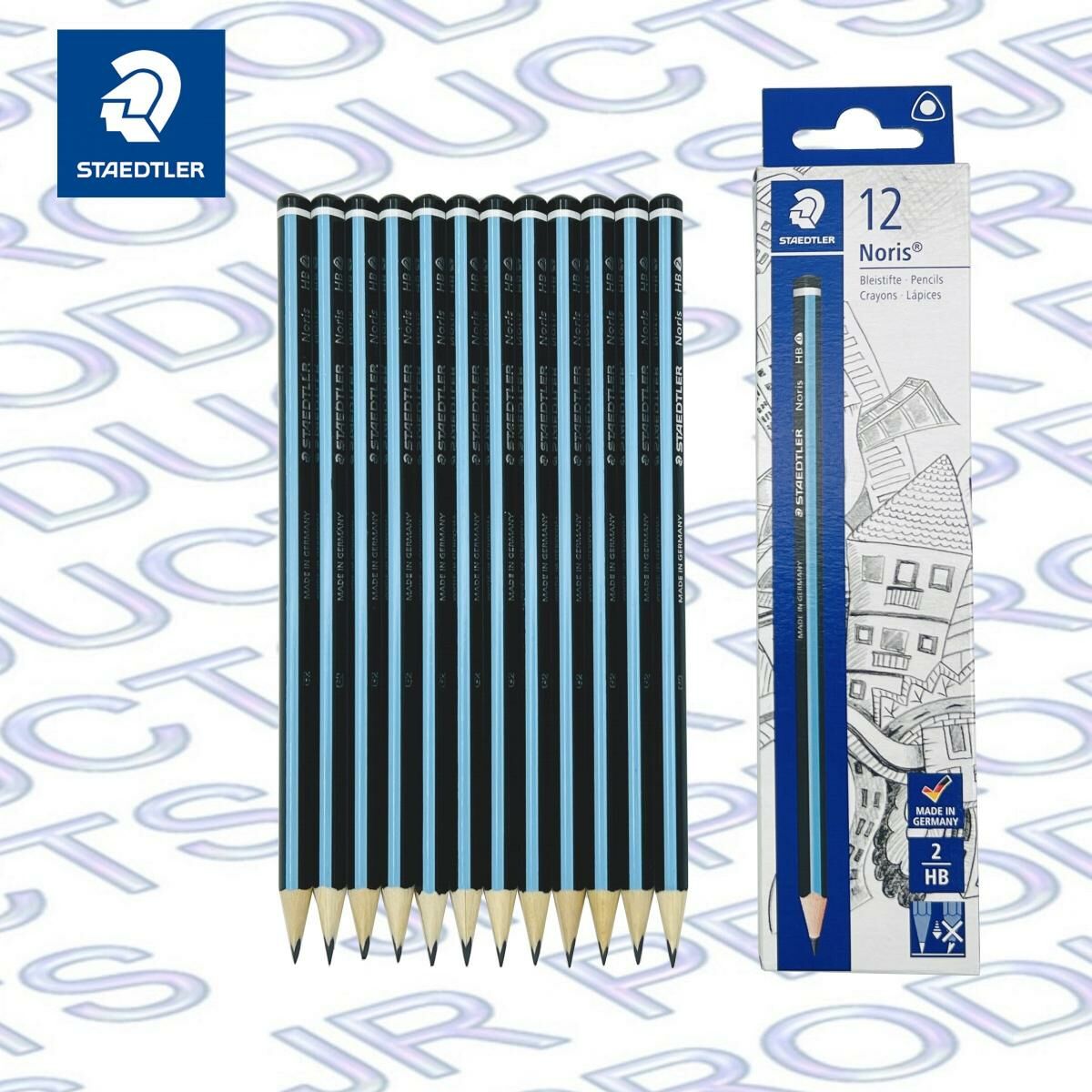 施德樓 - 德國施德樓Noris®藍杆HB三角鉛筆 No.118 HB-309 - 12支 / 盒