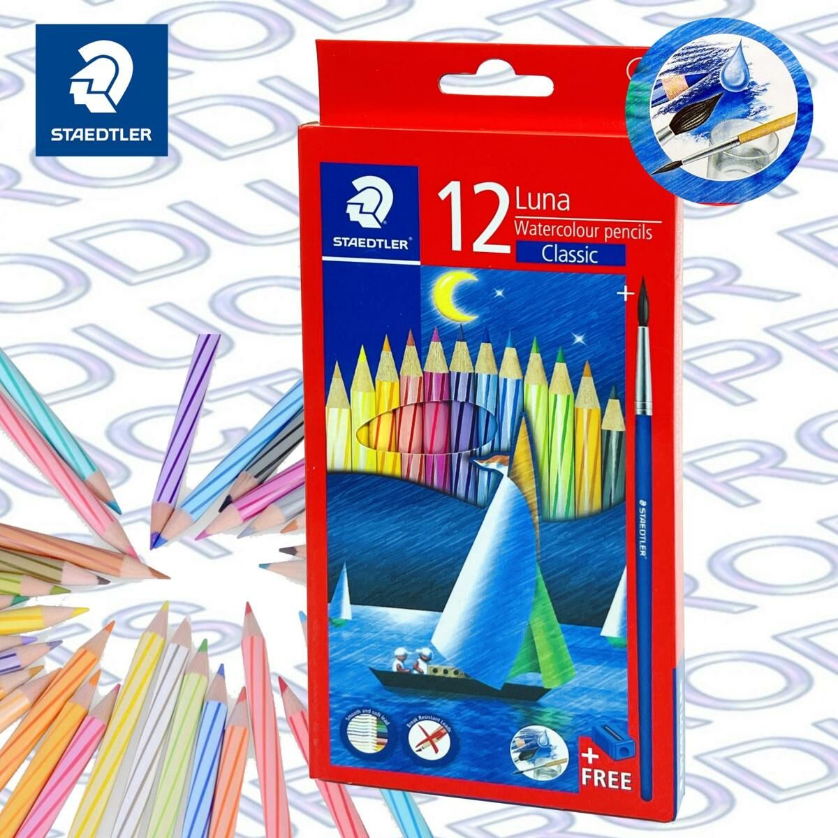 施德樓 - 德國施德樓Luna 137 C 12色 水溶性木顏色鉛筆