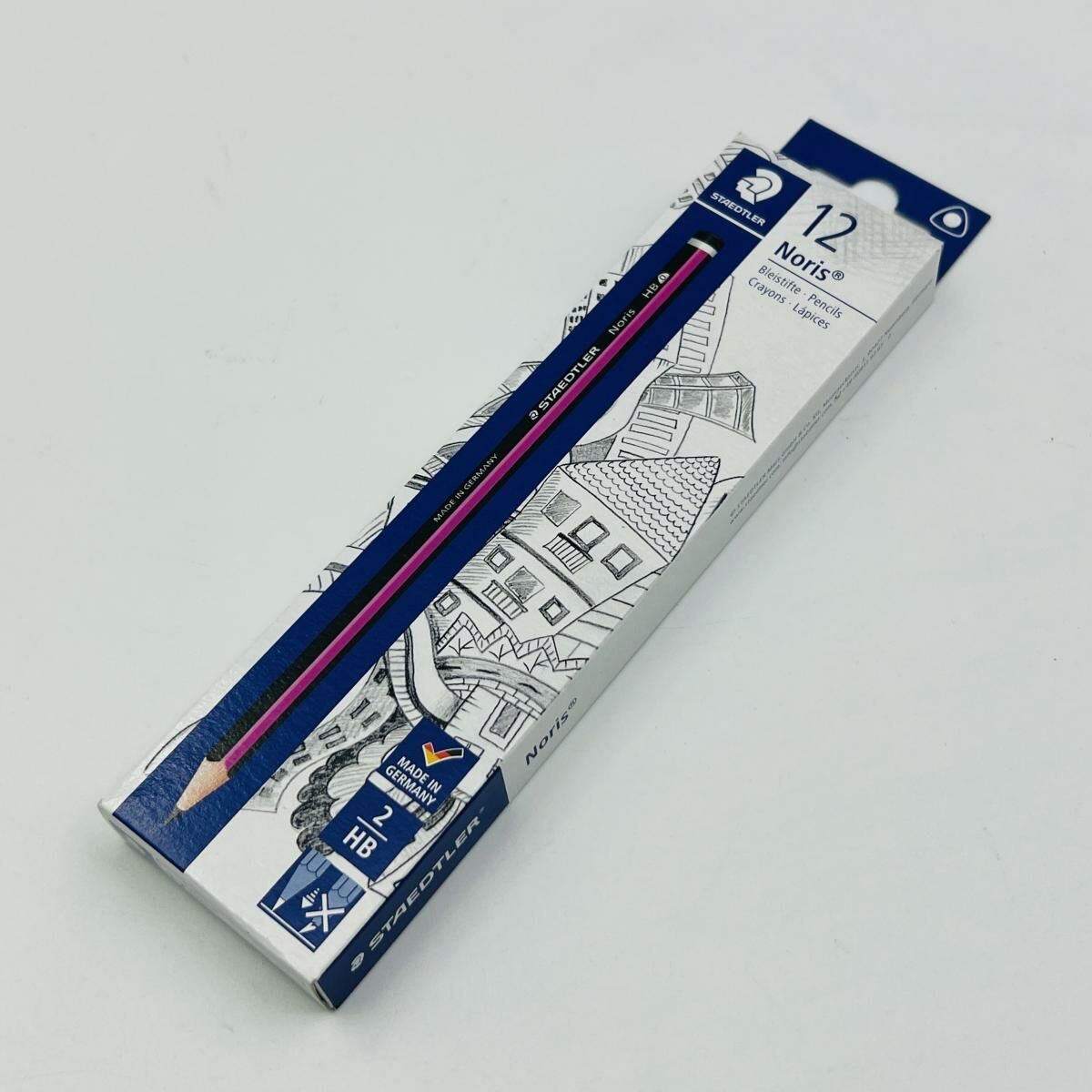 施德樓 - 德國施德樓Noris®粉紅杆HB三角鉛筆 No.118 HB-209 -12支 / 盒