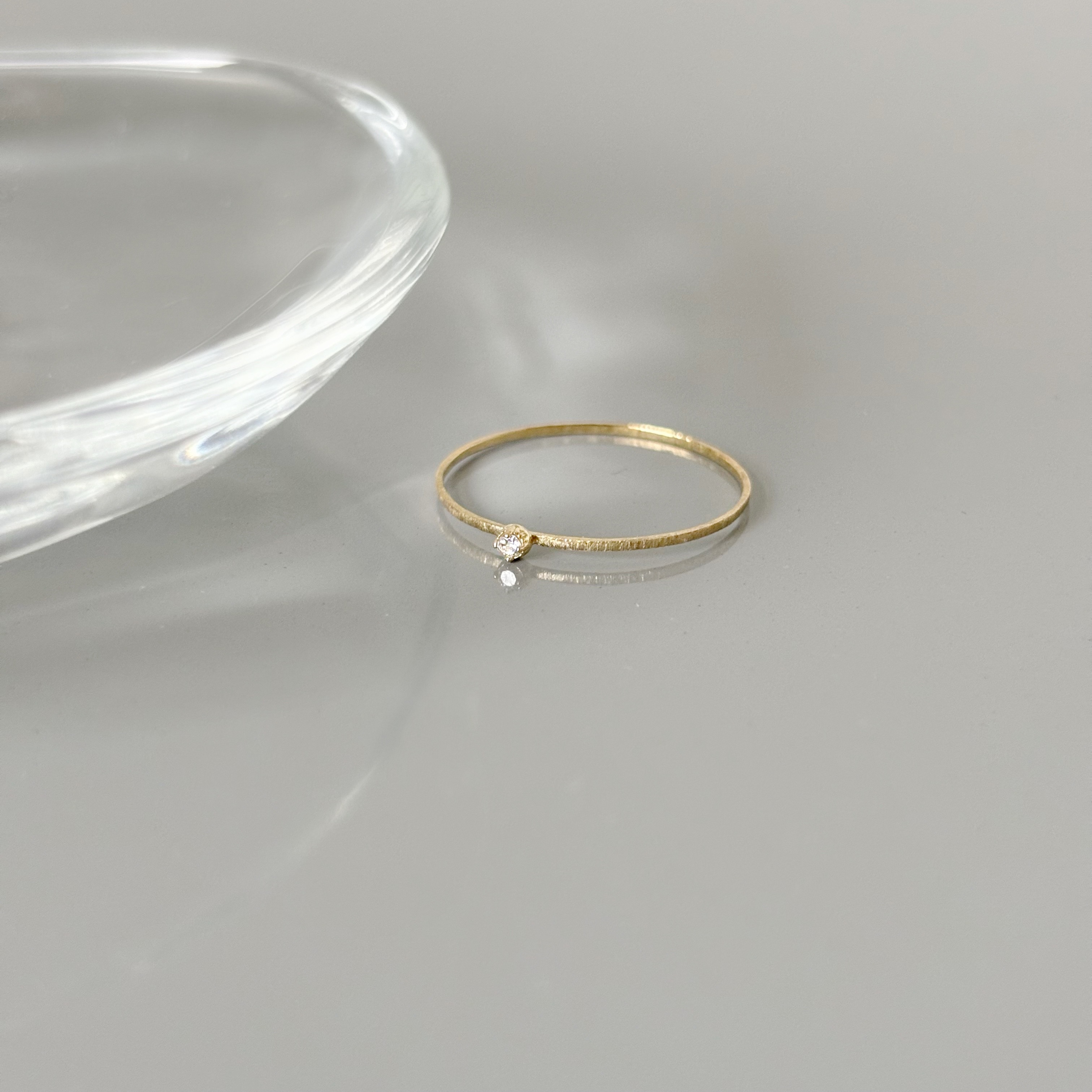 14K 1.5分真鑽星砂細戒