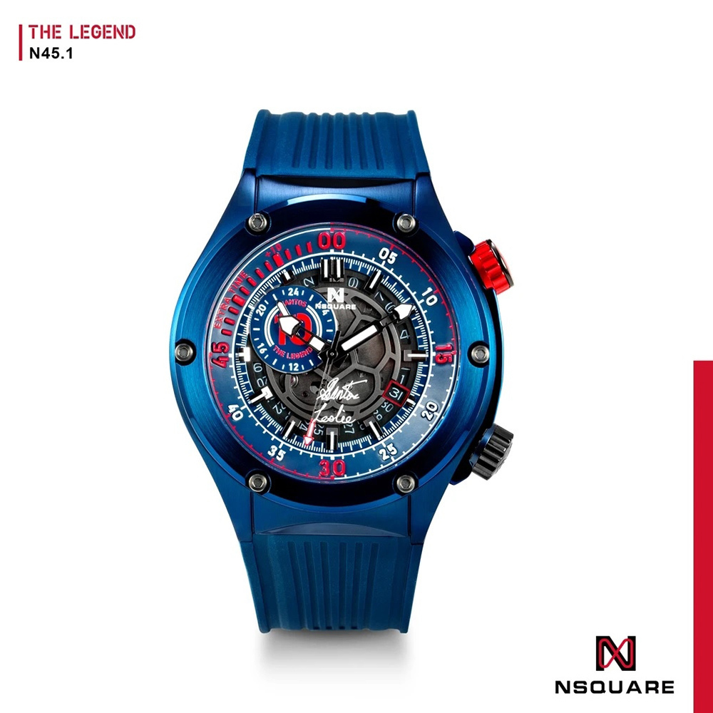 【NSQUARE】The Legend LIMITED EDITION傳奇系列 G0544‐N45.1 Santos Leslie合作 鈷藍色 機械錶 手錶