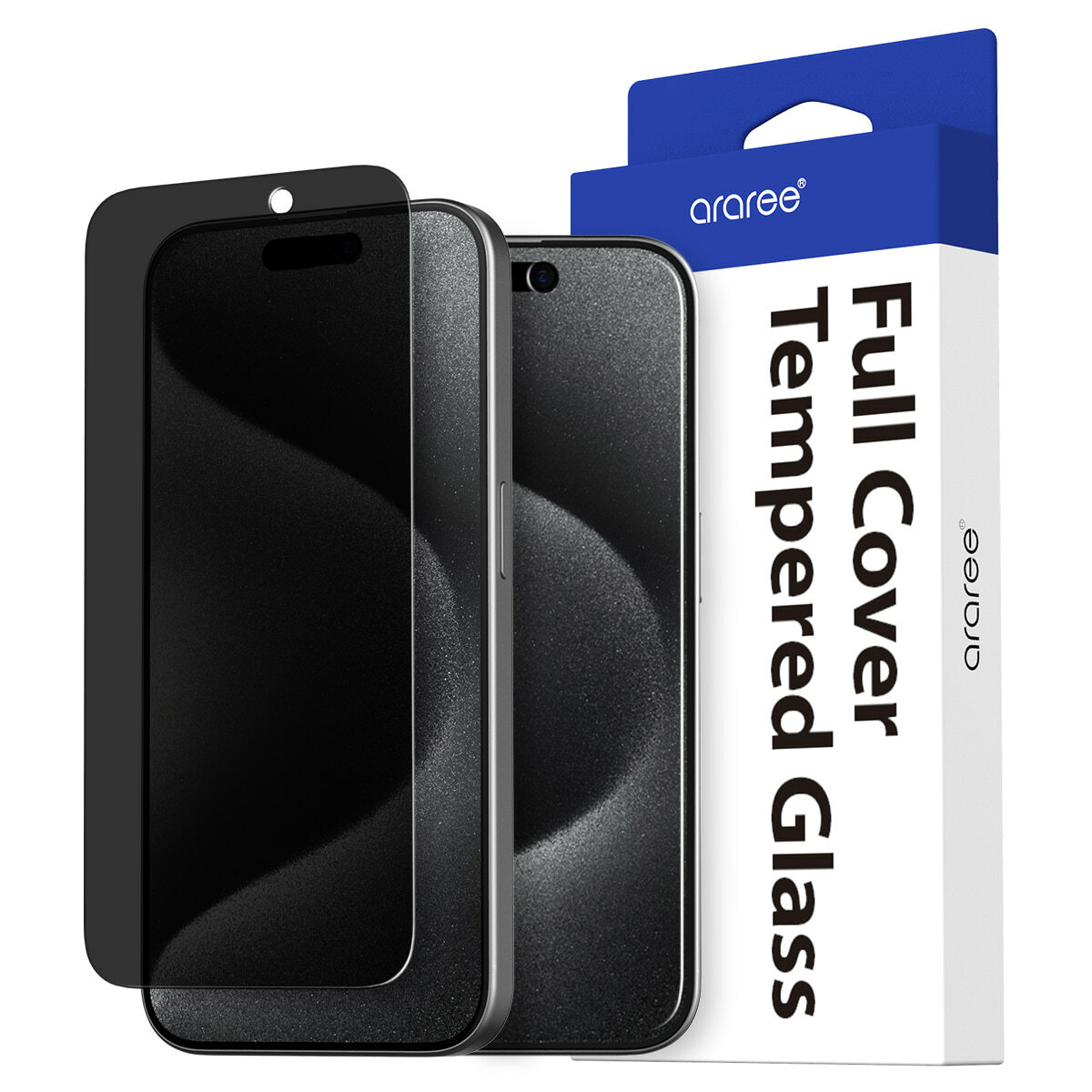 araree Core 外屏防偷窺強化玻璃 X2 -iPhone 15 Pro Max /15 Plus| 香港行貨