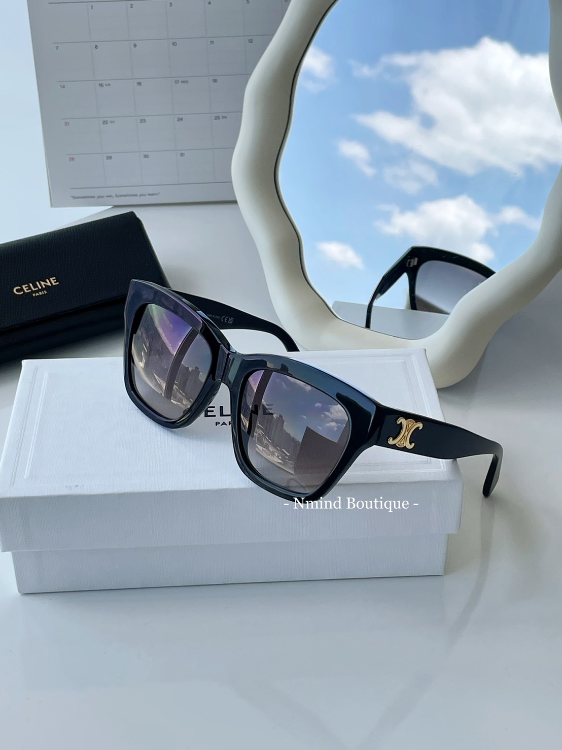 <折扣ING🔥>  CELINE TRIOMPHE 09 SUNGLASSES IN ACETATE
