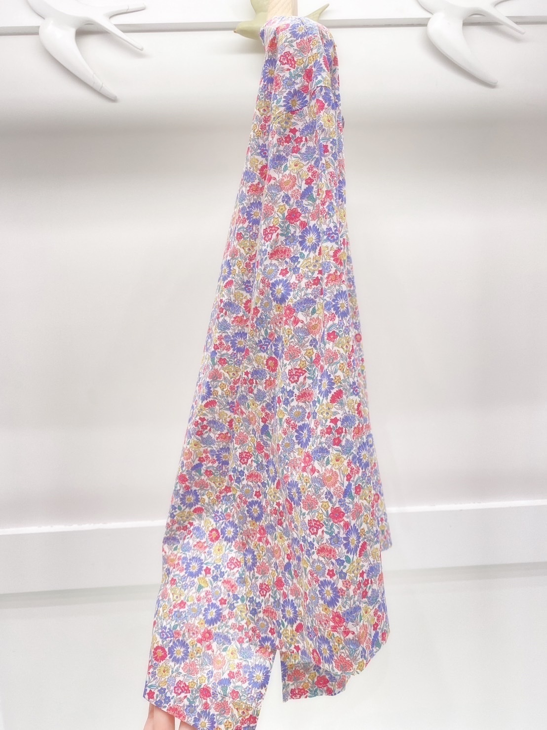 花布七分袖上衣