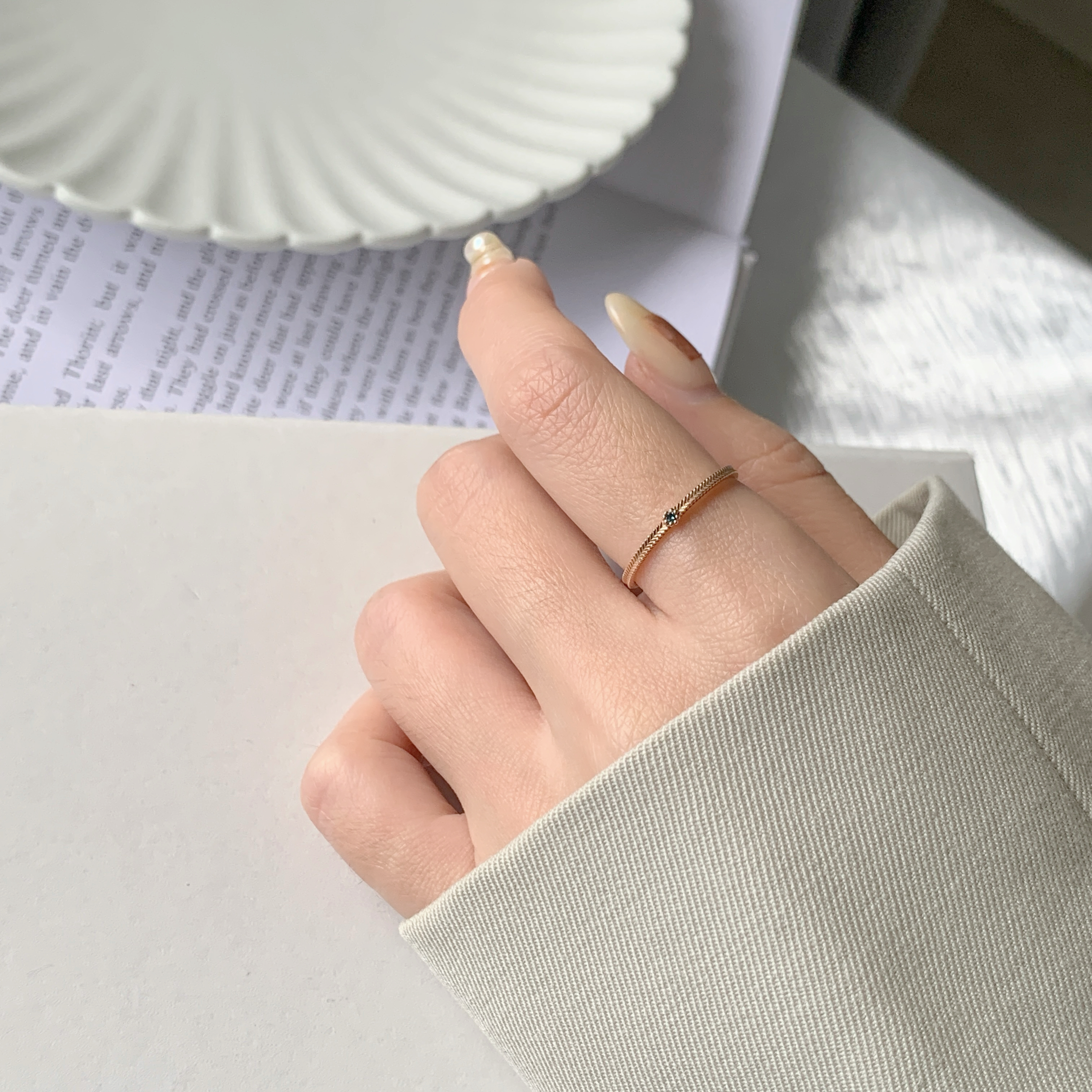 14K Laureatex藍鑽戒指