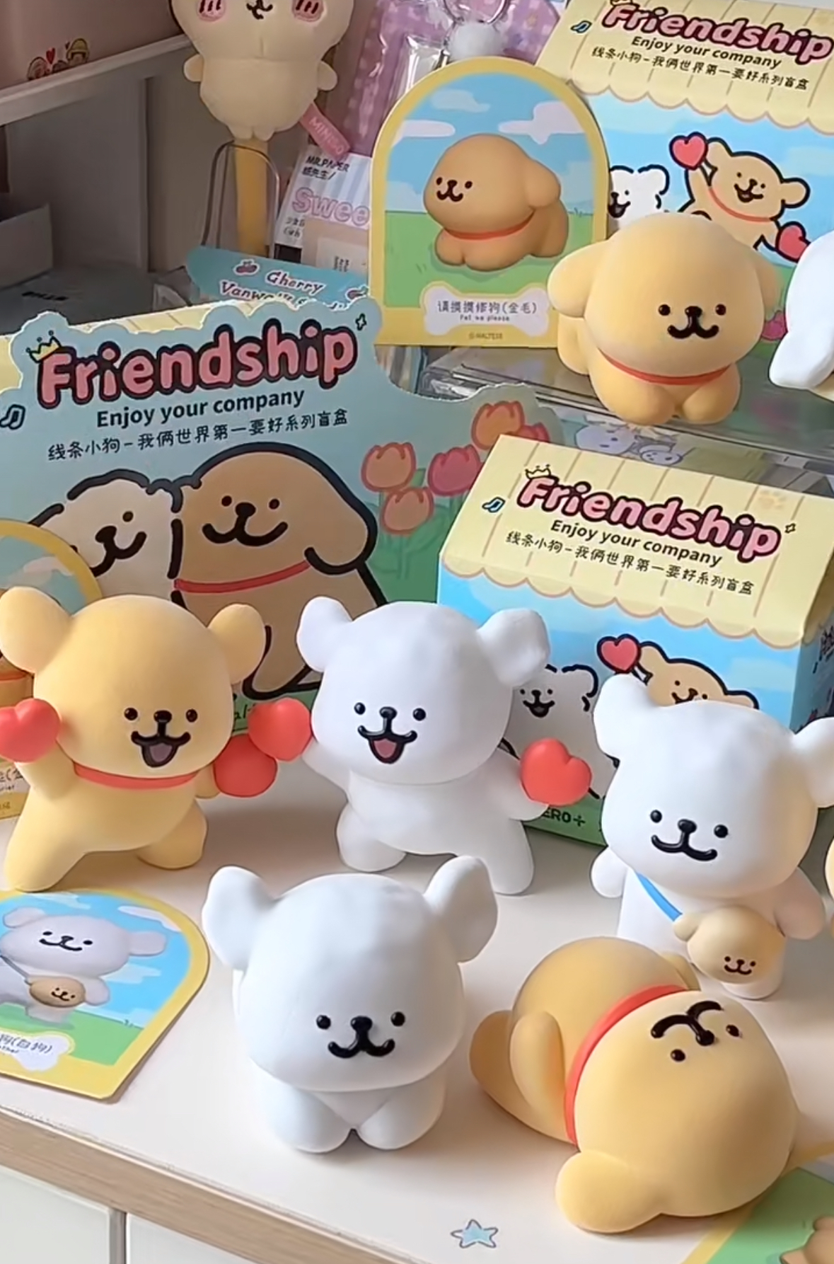 線條小狗 Maltese 馬爾濟斯 正版授權 我倆世界第一要好 植絨公仔 盲盒8+3款 / 預購