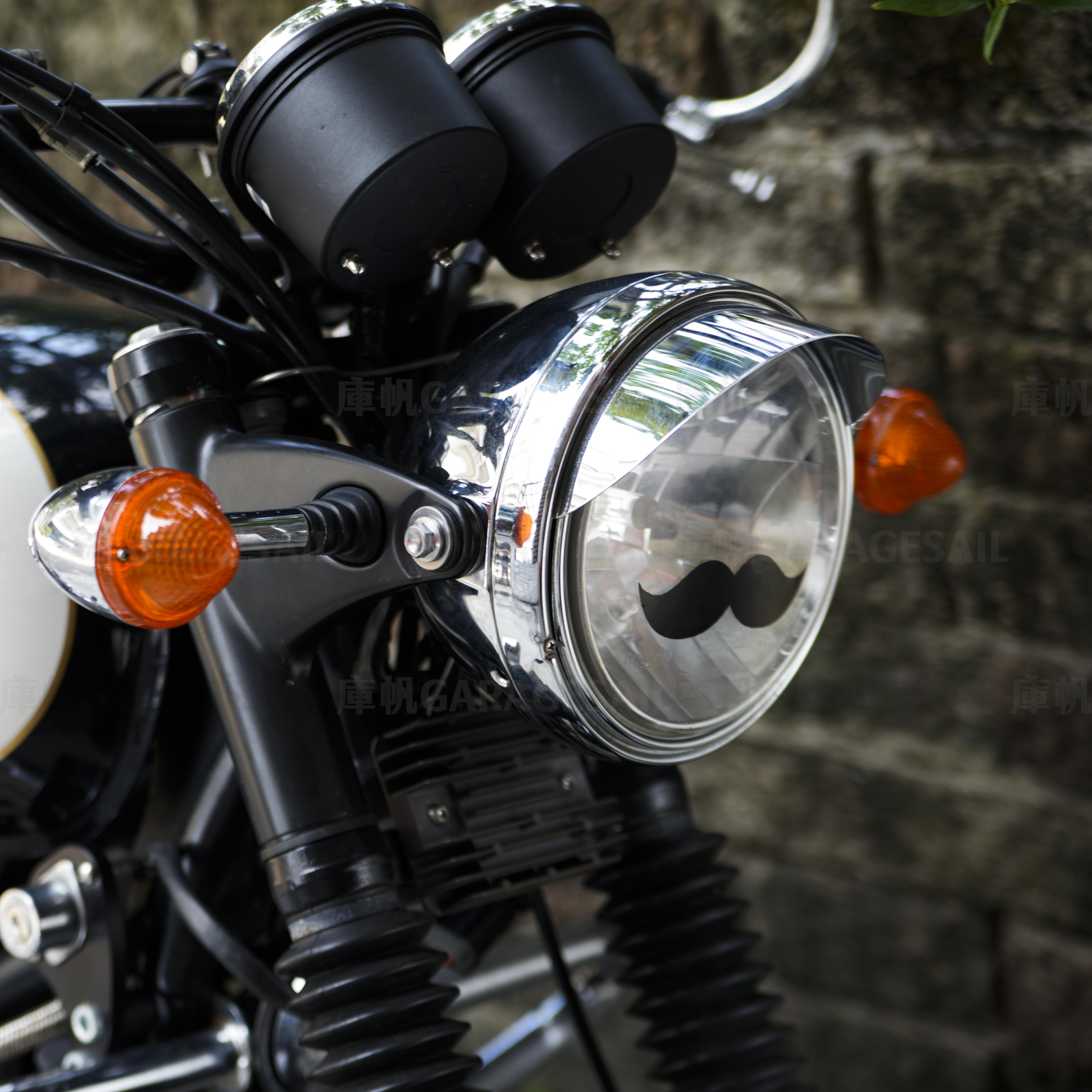 7吋 復古 金屬燈簷 - 電鍍銀