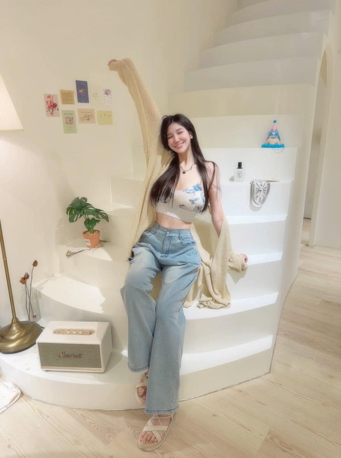 軟針織長版罩衫